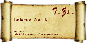 Todorov Zsolt névjegykártya